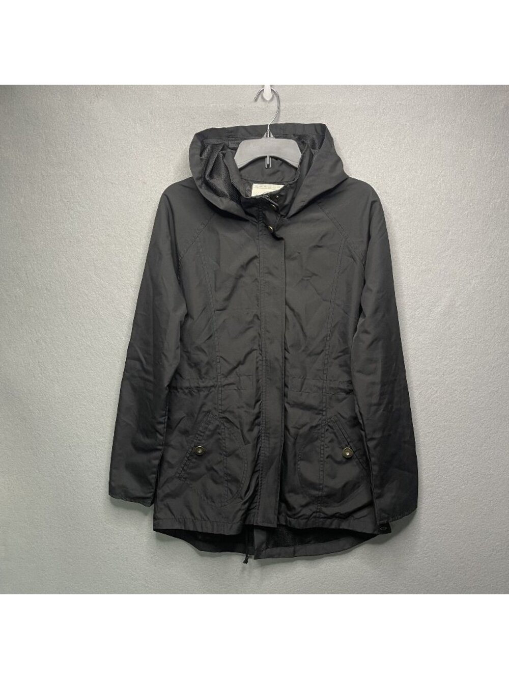 ONeill Medium Gayle Hooded Rain Jacket Black Lightweight